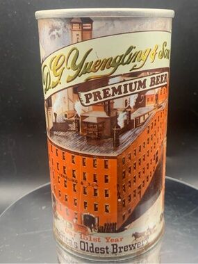 Vintage Beer Can Yuengling Beer 151st Year Empty Can Great Scene